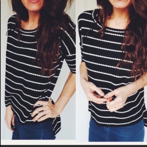 Chaser Tops - Chaser striped thermal top small